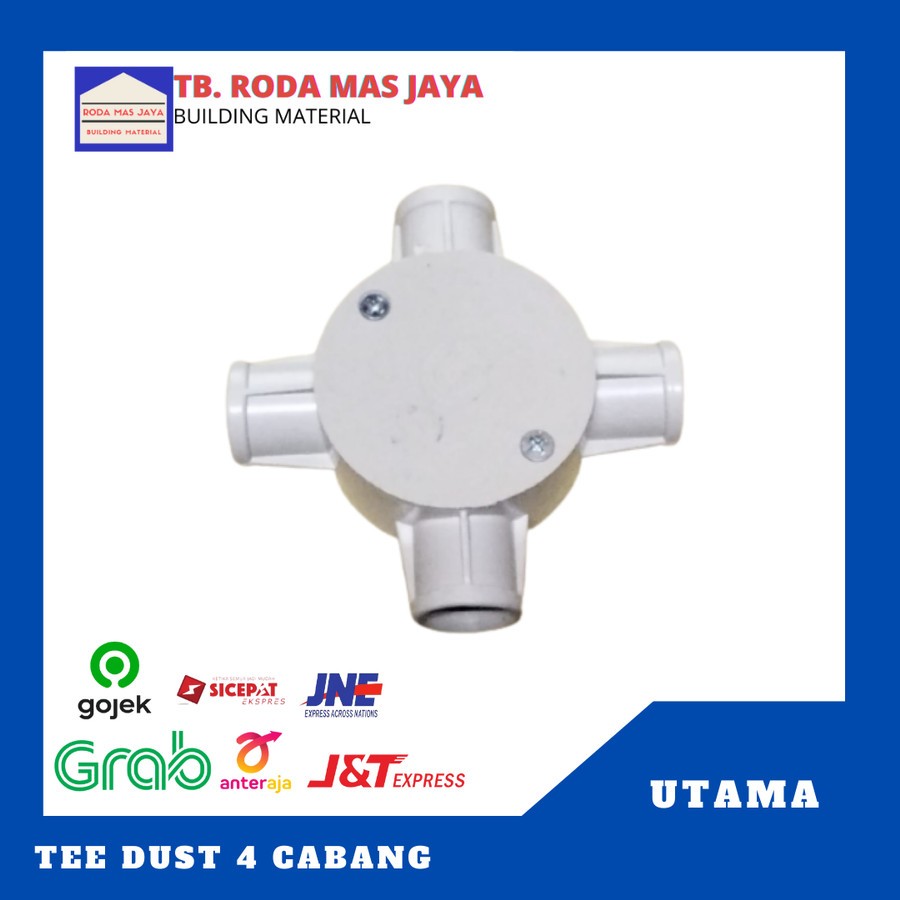Tee Dus/Tee Doos Listrik/T-Dus 4 Cabang Putih Utama/T-Dus 3 Cabang Putih