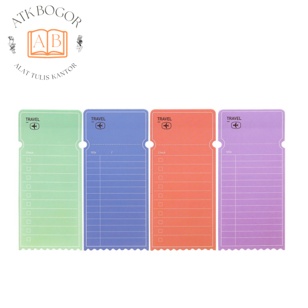 

Sticky Notes Deli A55702 60 x 130 mm 30 Lembar - Biru / Ungu / Merah / Tosca