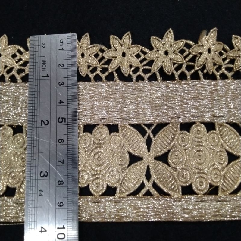 renda Abaya gold | renda gamis | renda gamis arab