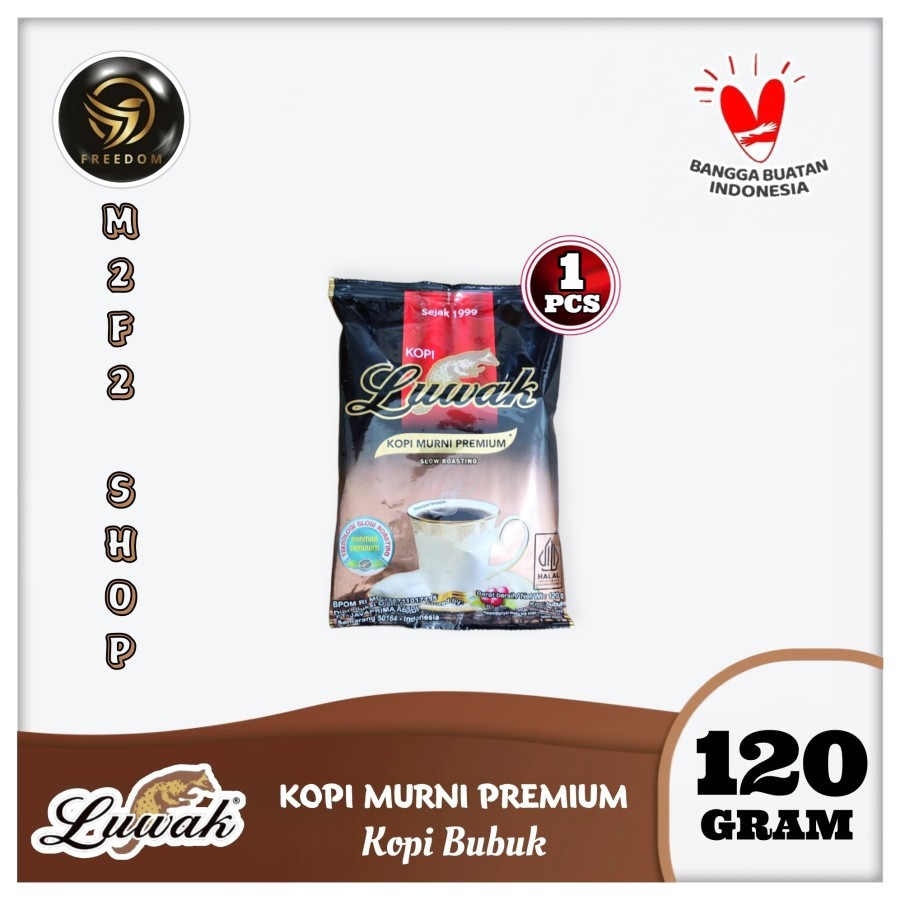 

Luwak Kopi Bubuk Hitam Murni Premium | Black Coffee - 120 gr (Kemasan Satuan)