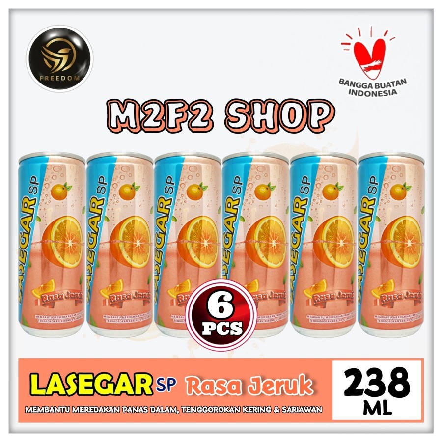 

LASEGAR SP Minuman Penyegar Rasa Jeruk | Orange Kaleng - 238 ml (Kemasan 6 Pcs)