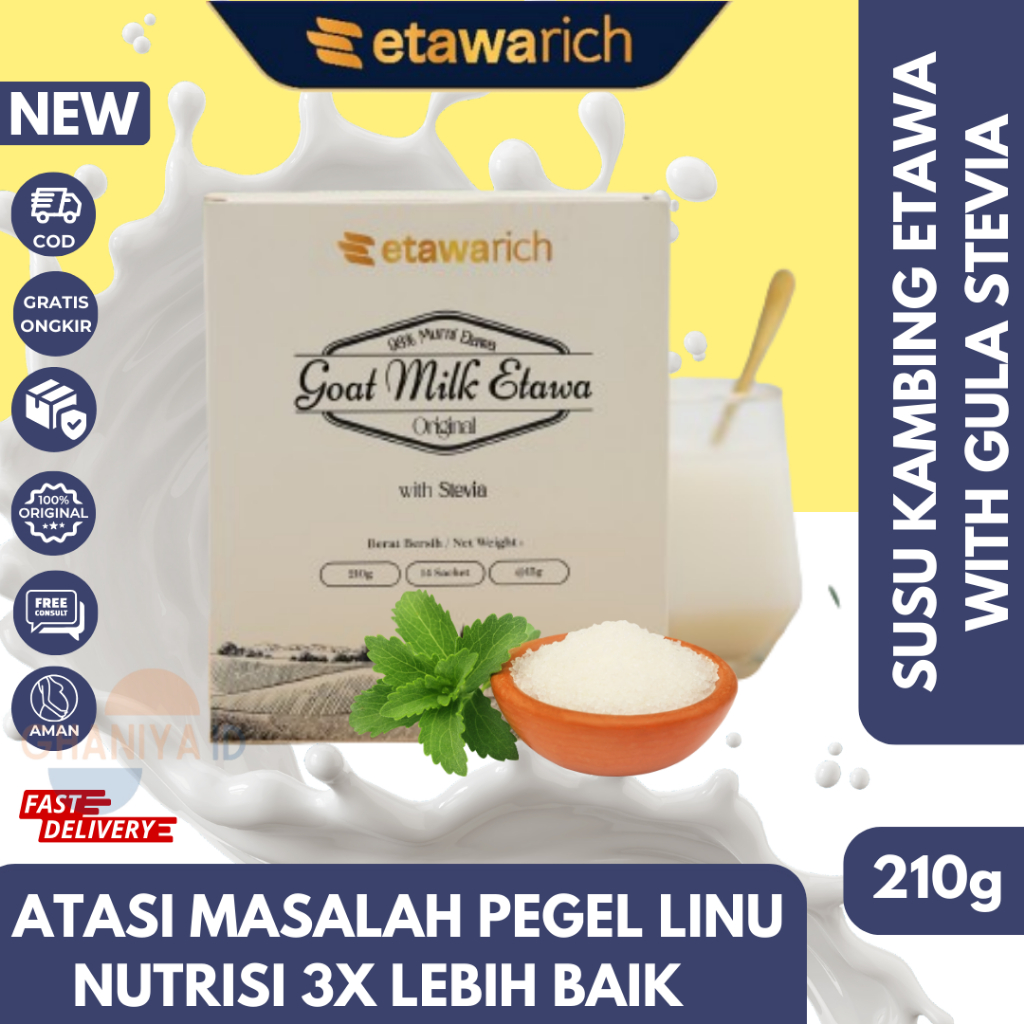 

Etawarich Susu Kambing Etawa Dengan Stevia Atasi Sesak Nafas Nyeri Sendi Asam Urat Pegel Linu