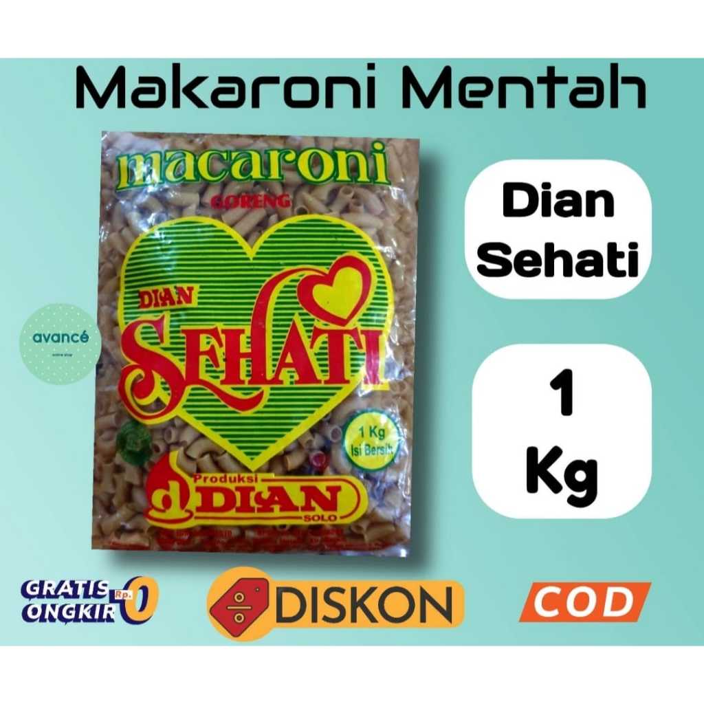 

1 Pack (1 Kg) Makaroni Pipa Mentah Dian Sehati