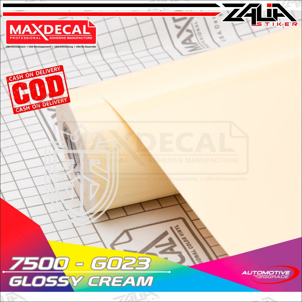 Skotlet Maxdecal  cream Glossy 7500- G023 /skotlet motor / skotlet mobil /skotlet aquarium /  Skotle