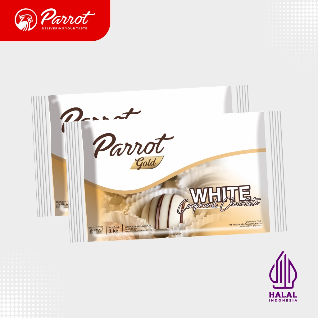 

PARROT COKELAT COMPOUND GOLD WHITE COKELAT PUTIH BATANG 250gr/1kg