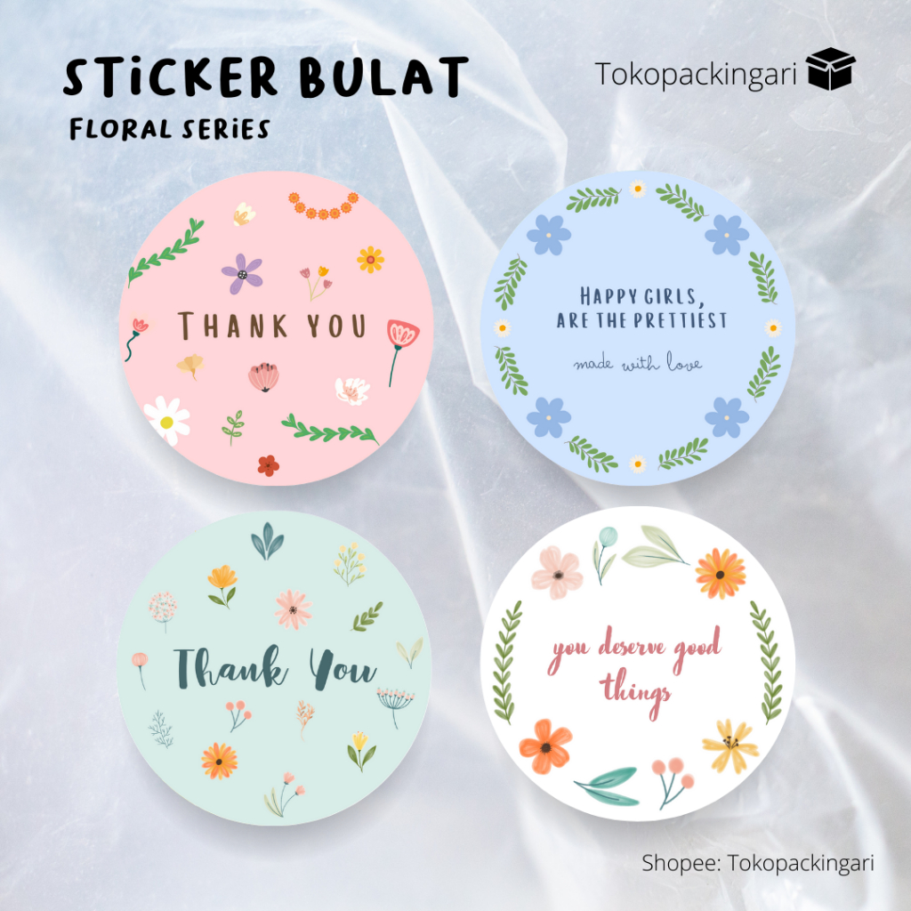 

Stiker Bulat | Sticker Bulat Thank You | Stiker Bulat Segel | Label Sticker Bunga | Sticker Bulat Lucu