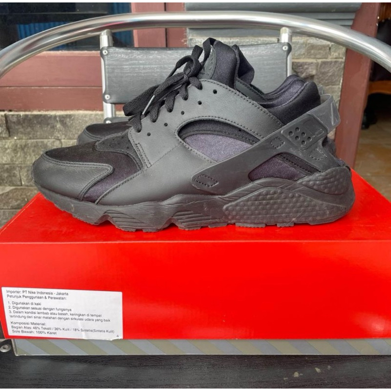 Sepatu Nike Huarache Triple Black Original Resmi 100% second