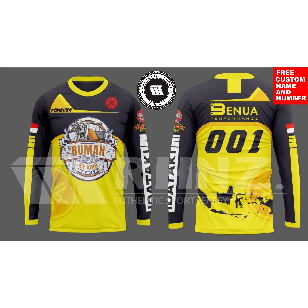 JERSEY PREMIUM FULL PRINTING TRAIL YAMAHA/BEBAS CUSTOM/BAJU MOTOR LENGAN PANJANG/KAOS MOTOCROSS/BAJU