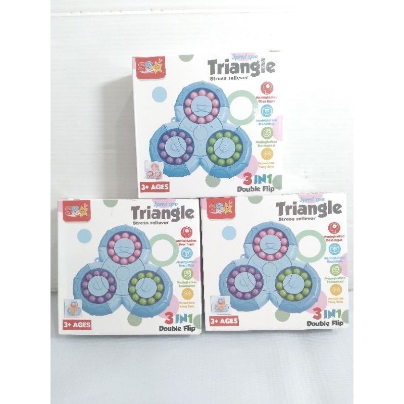 Mainan Fidget Speed Spin Triangle