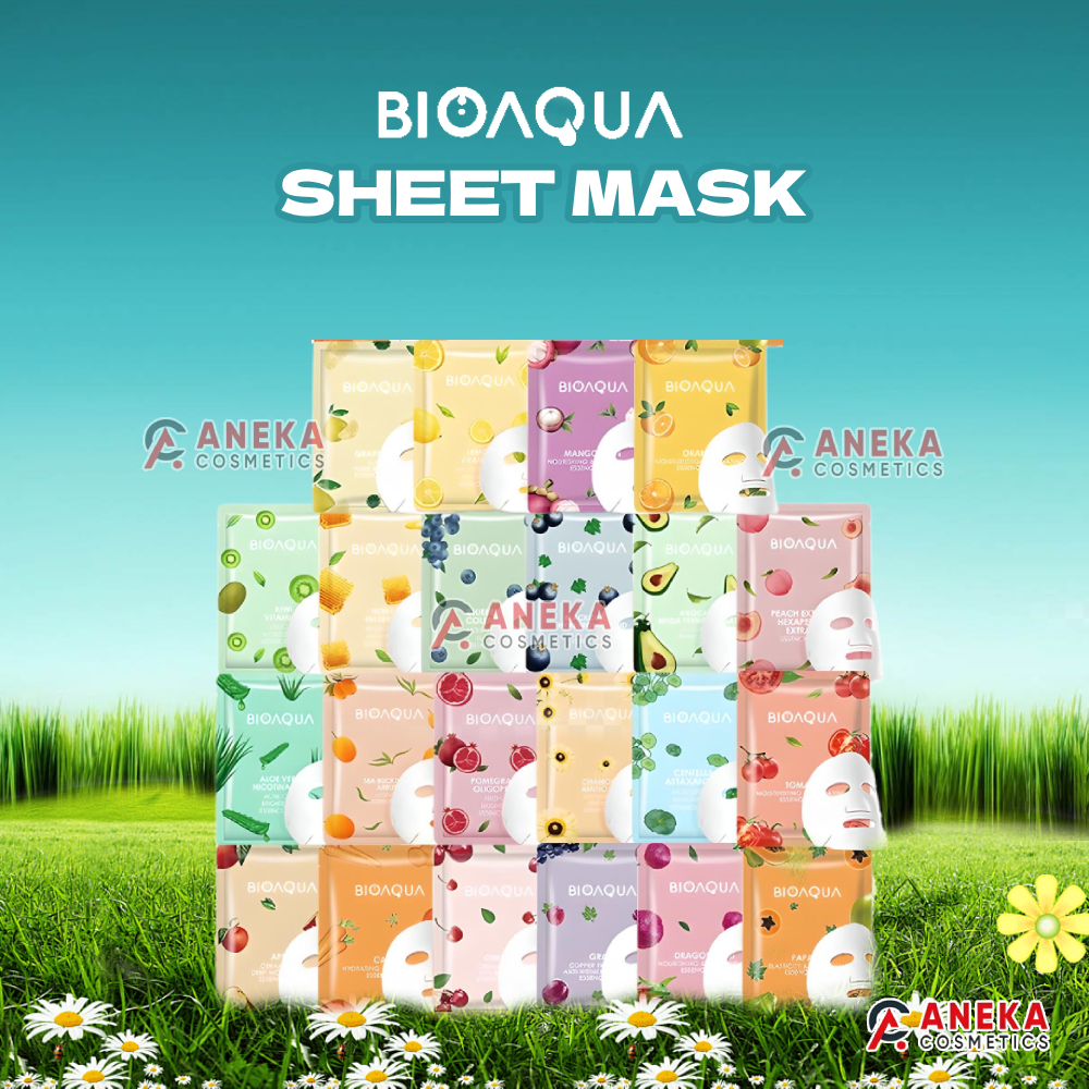 BIOAQUA SHEET MASK HYDRATING ESSENCE SHEET MASK | ALOE VERA | APPLE | AVOCADO | BLACKCURRANT | BLUEB