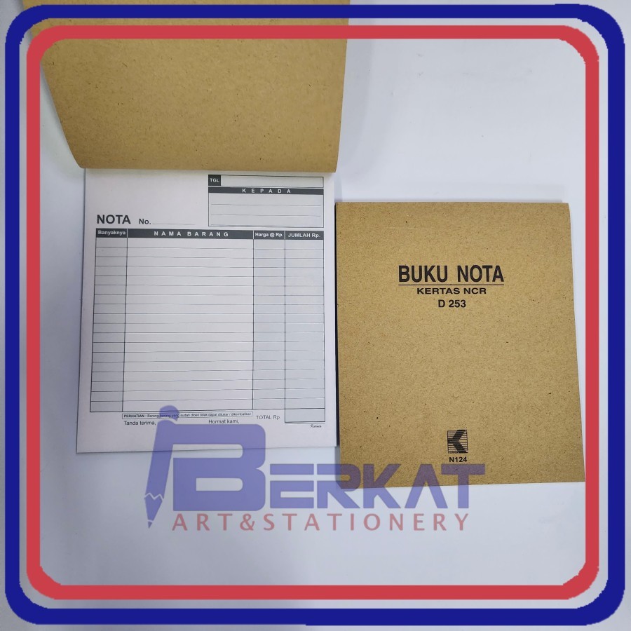 

Buku Nota Kontan Besar 1/2 Folio 3 Ply / Rangkap 3 NCR KURNIA