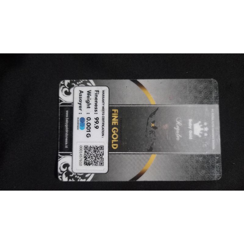 Logam Mulia Baby Gold 0.001 gram New Reguler Series Emas 24Karat Termurah