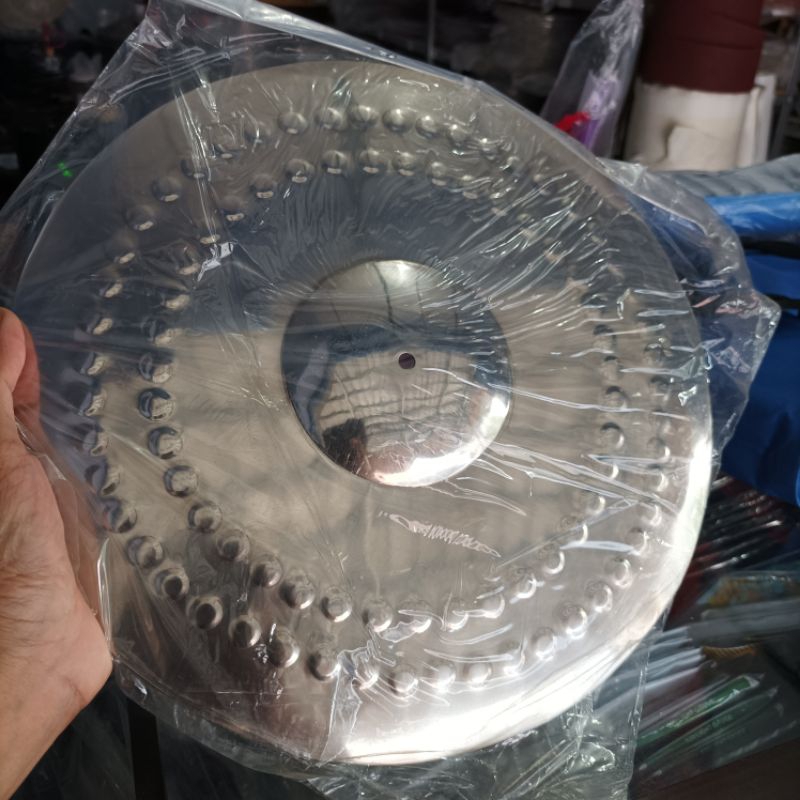 Simbal cymbal drum motif totol tutul putih stenlis