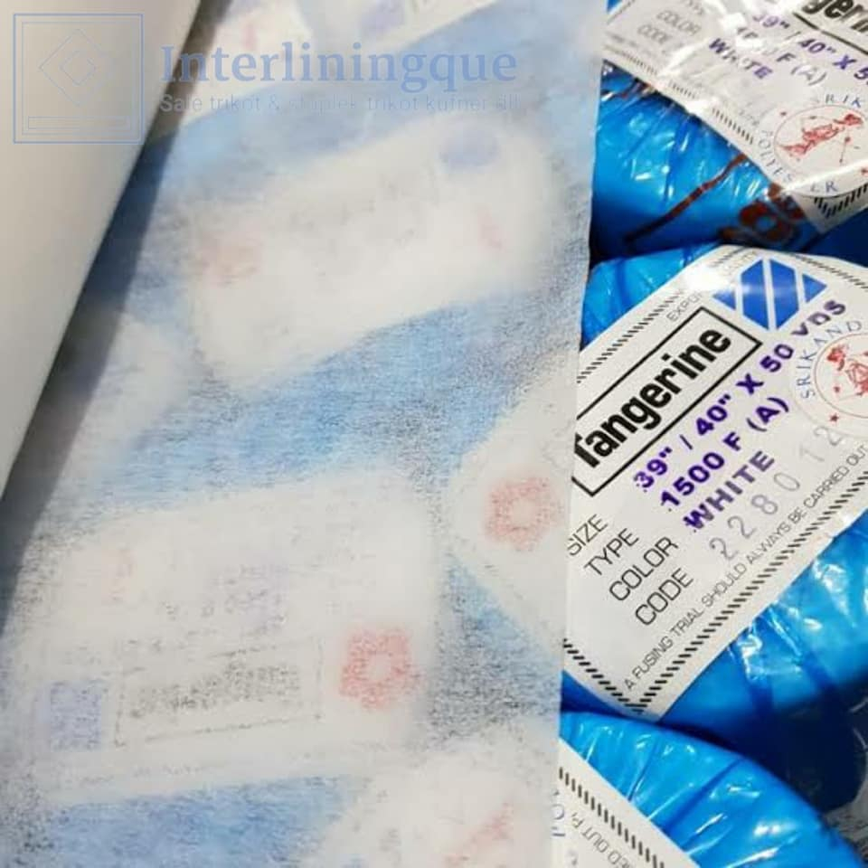 Roll Viselin 1500F Tangerine Vislin Interlining Kain Keras Fislin Lem