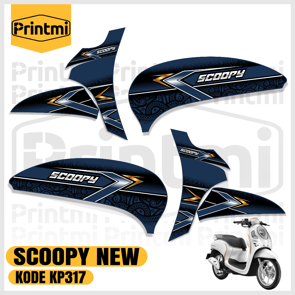 Stiker Striping Motor Scoopy 2021 2022 2023 2024 Prestige Sporty Variasi Modifikasi List Printmi KP3