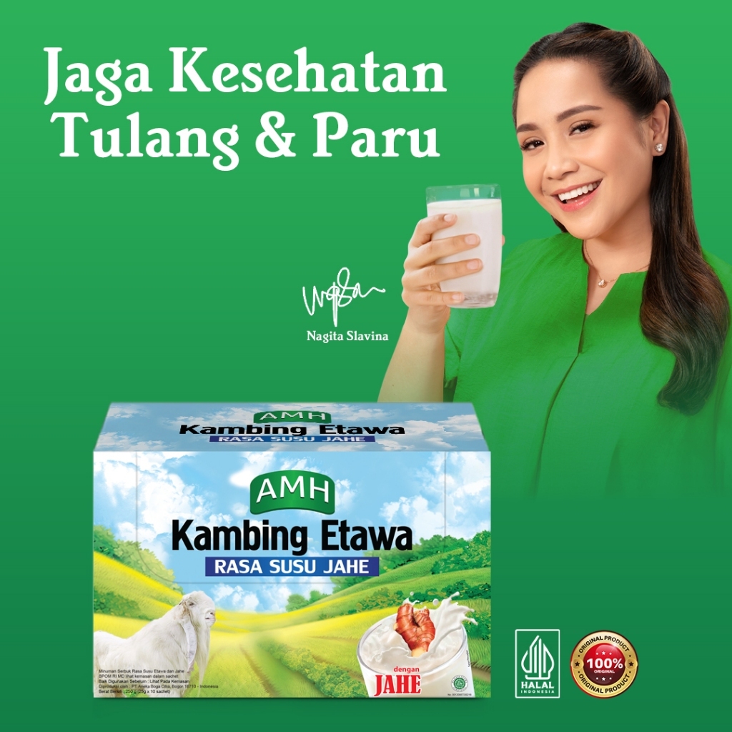 

DA Susu Kambing Etawa AMH Jahe Merah dan Vanila 10 Sachet