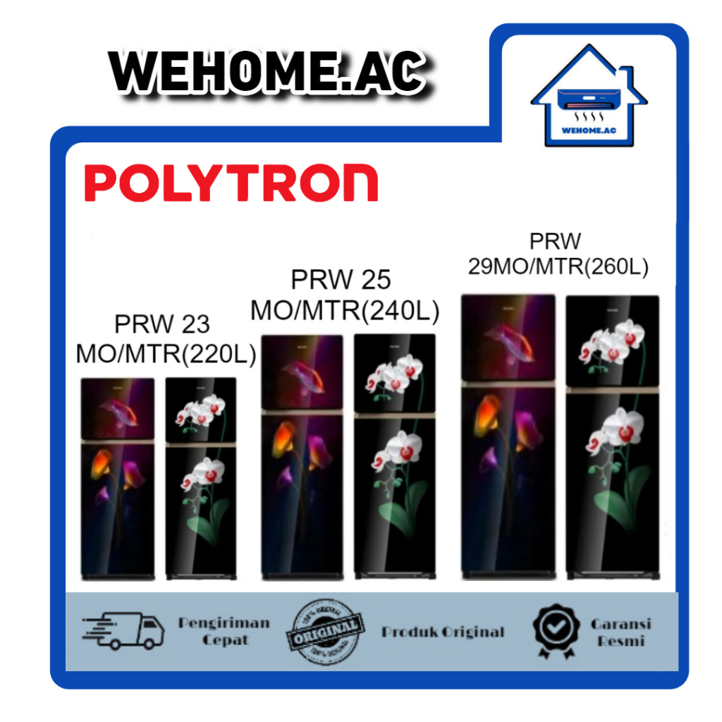 Kulkas Polytron 2 Pintu PRW23MO/MTR / PRW25MO/MTR / PRW29MO/MTR Kulkas 2 Pintu Polytron Kulkas Dua P