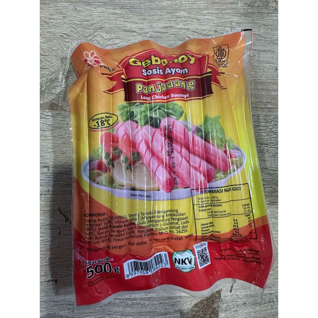 

Gebooy sosis merah long 500 gr