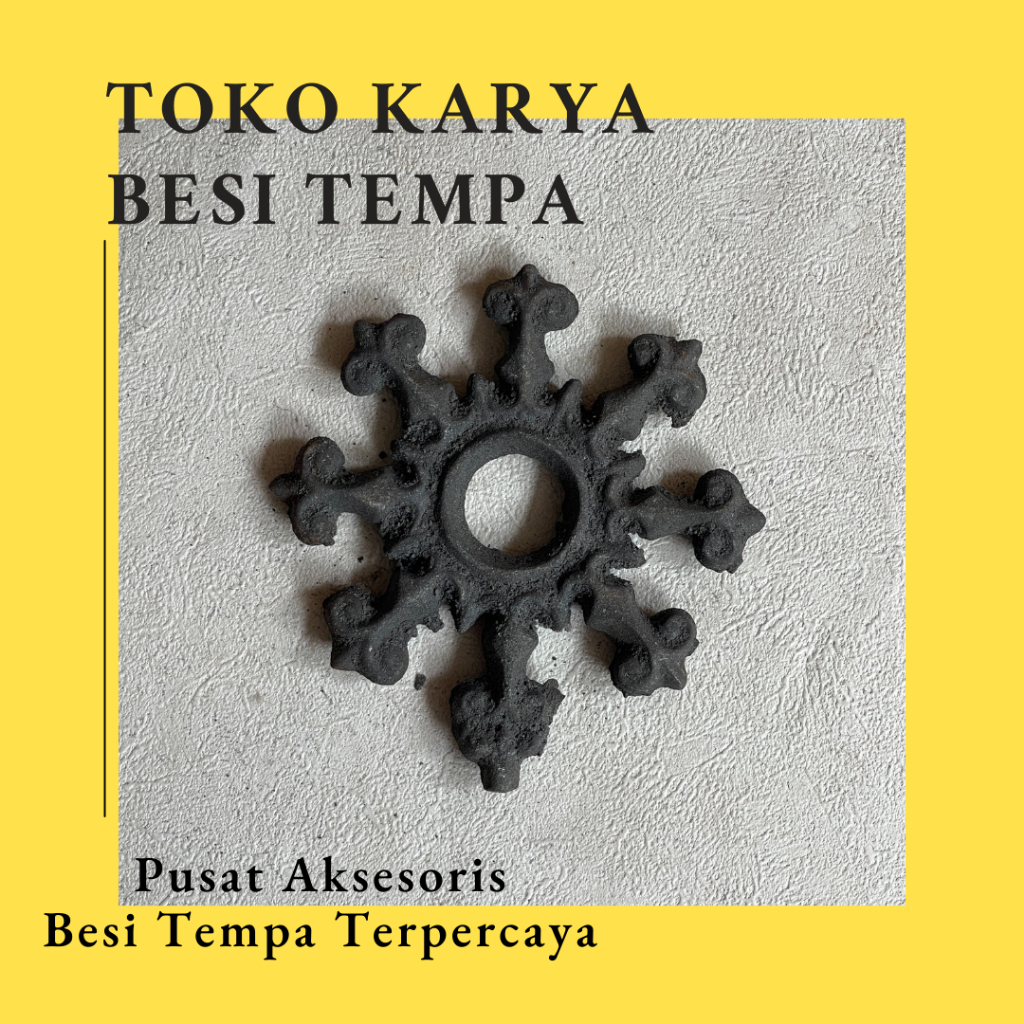 Ornamen Pagar Kembang Cor Besi 276 / Ornamen Besi Tempa / Ornamen Pagar Besi dan Tralis / Aksesoris 