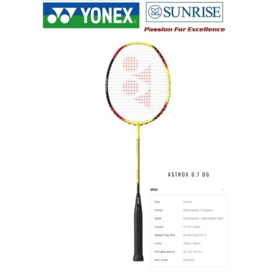 Raket Badminton Yonex Astrox 0.7 DG Original
