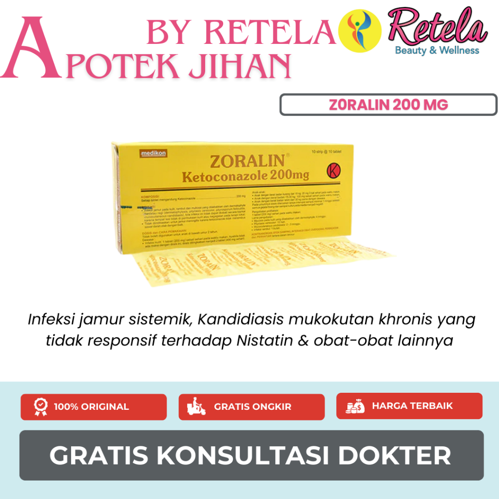 Zoralin 200 mg  100Tablet (box)