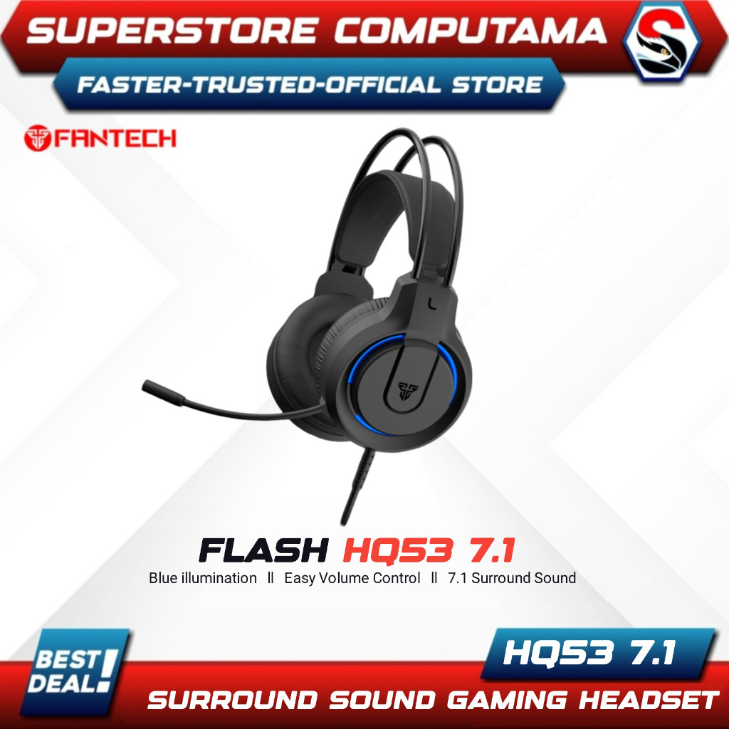 Fantech HQ53 Flash 7.1 Surround Sound PC Gaming Headset