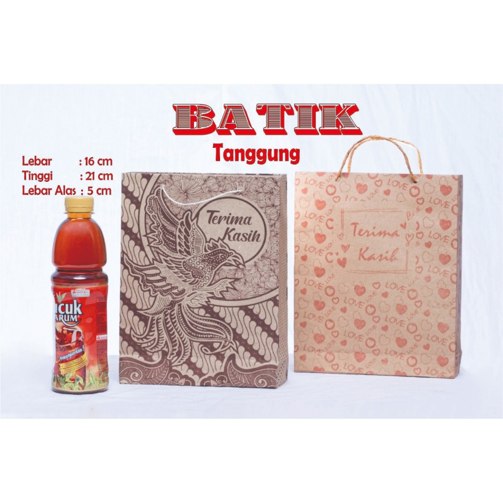 

PAPER BAG TANGGUNG BATIK - PAPERBAG MOTIF 16 X 21 X 5 - TAS KERTAS PERNIKAHAN SOUVENIR - PAPER BAG GIFT - TAS KERTAS KADO