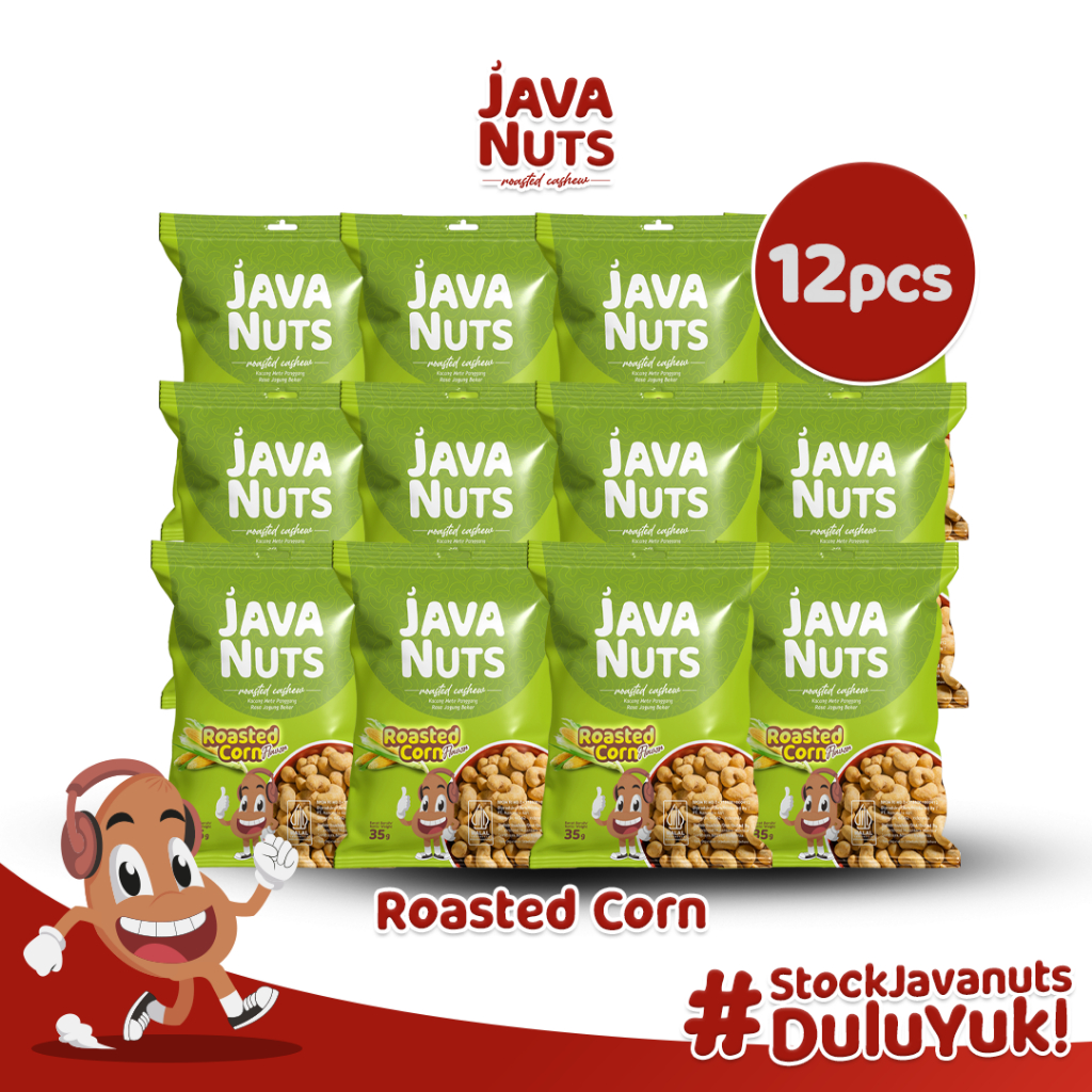 

JavaNuts Roasted Corn 12 Pcs - Camilan Kacang Mede Panggang