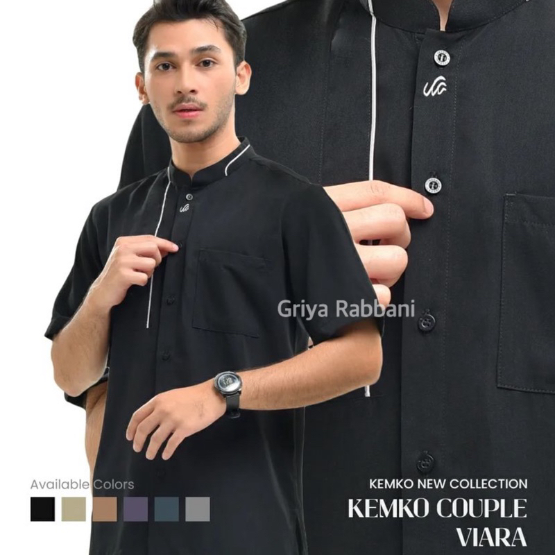 kemko viara pdk - rabbani - kemko jasir pdk - baju komo robani - baju koko hitam pendek - baju koko 