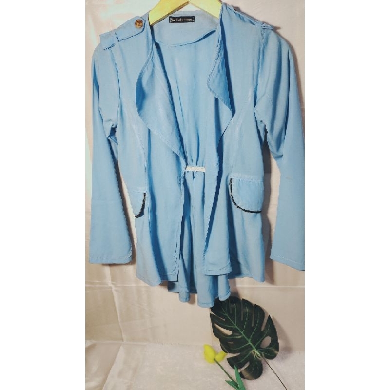 Blazer Kantor Sifon Sky Blue