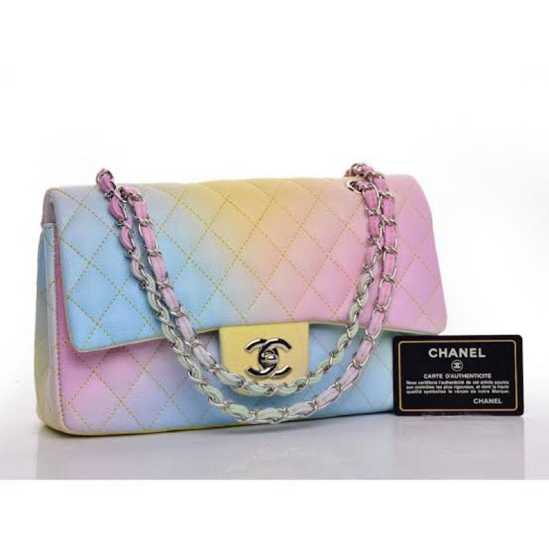 Chanel Bag Classic Rainbow - Tas Chanel Original - Limited Edition