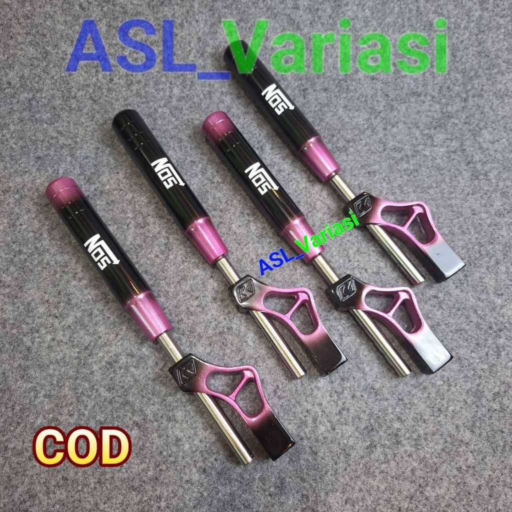 Shift Knob Ekstender Mobil Set Tuas Persneling Burn Tip Blackpink Alumunium tuas kepala knop knob + 