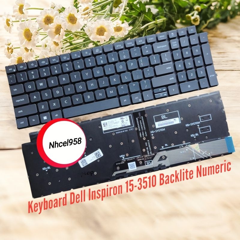 ✅ Keyboard Dell Inspiron 15-3510 Backlite Numeric