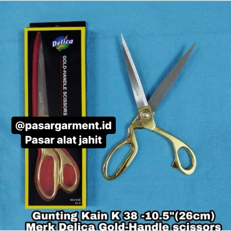 

Gunting DELICA K38 (10.5in atau 26cm) gagang emas