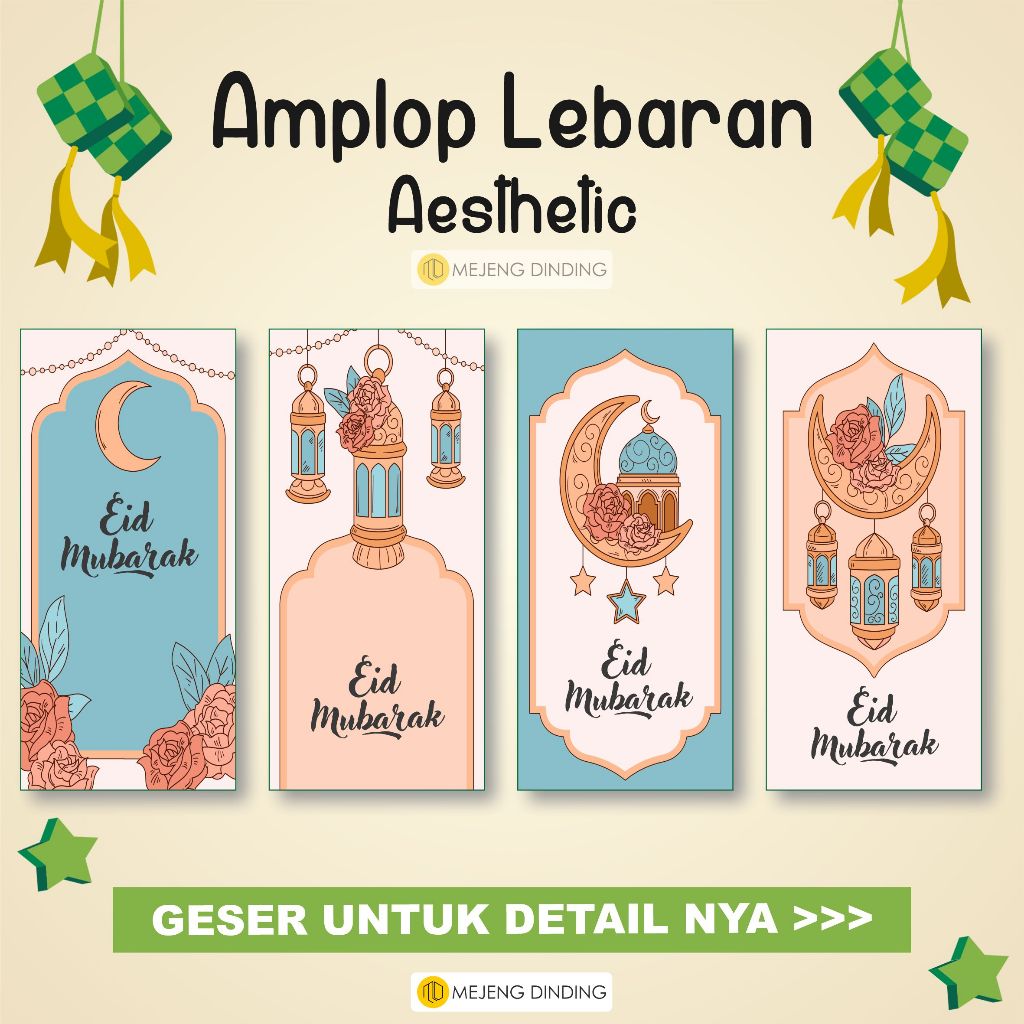 

Amplop Lebaran Karakter Lucu / Uang Tidak Di Lipat / Amplop Angpau Lebaran Klasik / Amplop Lebaran 2024 Unik Aesthetic 1 Pack / Amplop Hari Raya Idul Fitri 2024 2025 2026 / Amplop THR Lebaran / AMPLOP LEBARAN KARTUN