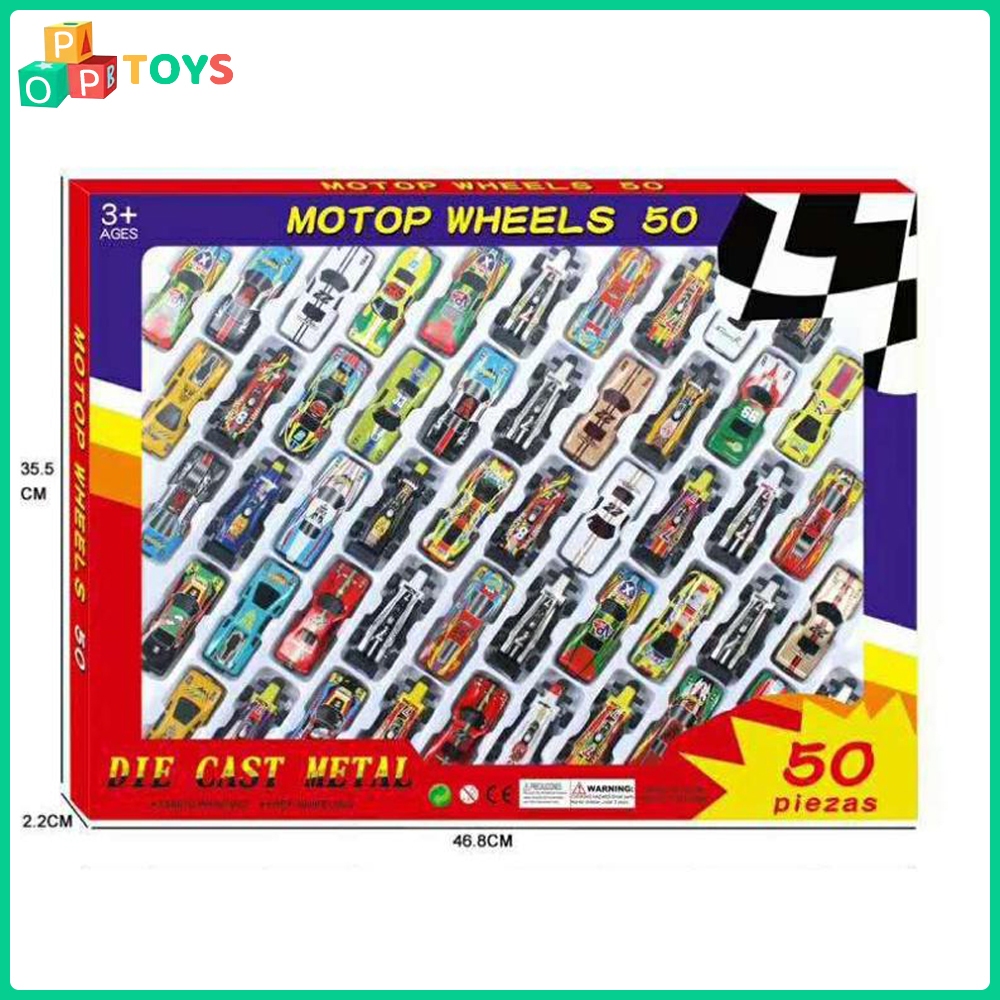 POPTOYS 50PCS 1：64 Mainan Anak Mobil Mini Colorful Racing Set/ Mini Mobil Balap/Mini Car Mainan anak