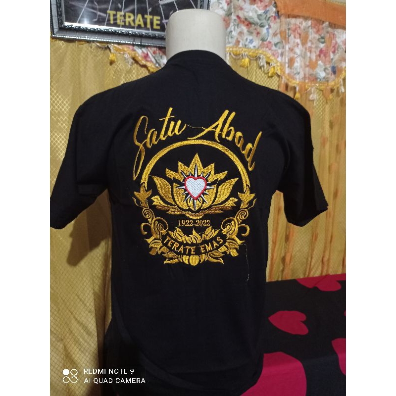 KAOS PSHT SATU ABAD - KAOS PSHT TERATE EMAS -KAOS BORDIR SATU ABAD PSHT -KAOS Bordir -KAOS PSHT MOTI