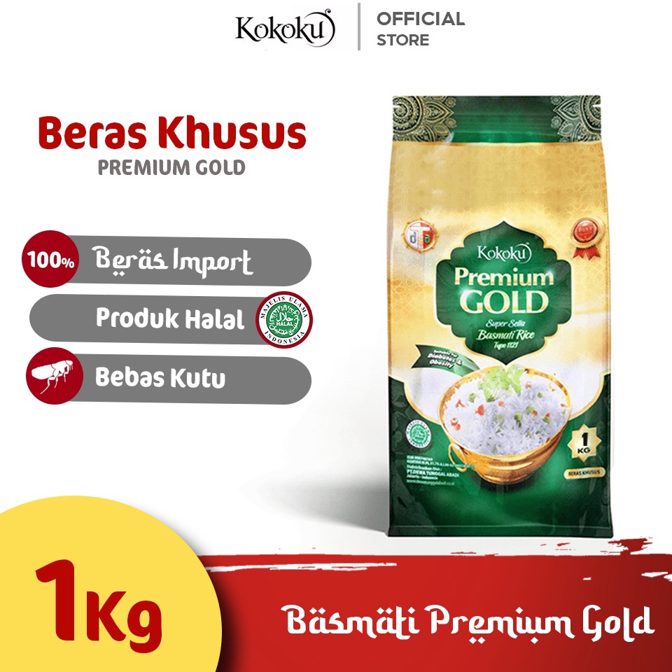 

BAYAR DITEMPAT KOKOKU Beras Basmati Premium Gold 1kg