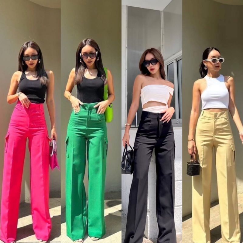 AURA - PROMTHONG CARGO HIGHWAIST KULOT NEW ORI IMPORT BANGKOK