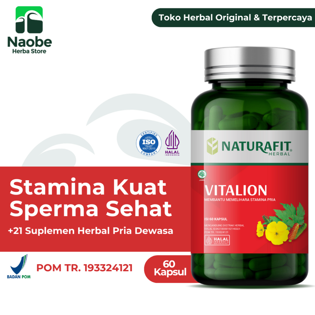VITALION Obat Herbal Suplemen Pria Dewasa Kuat Tahan Lama Untuk Sprema Original BPOM