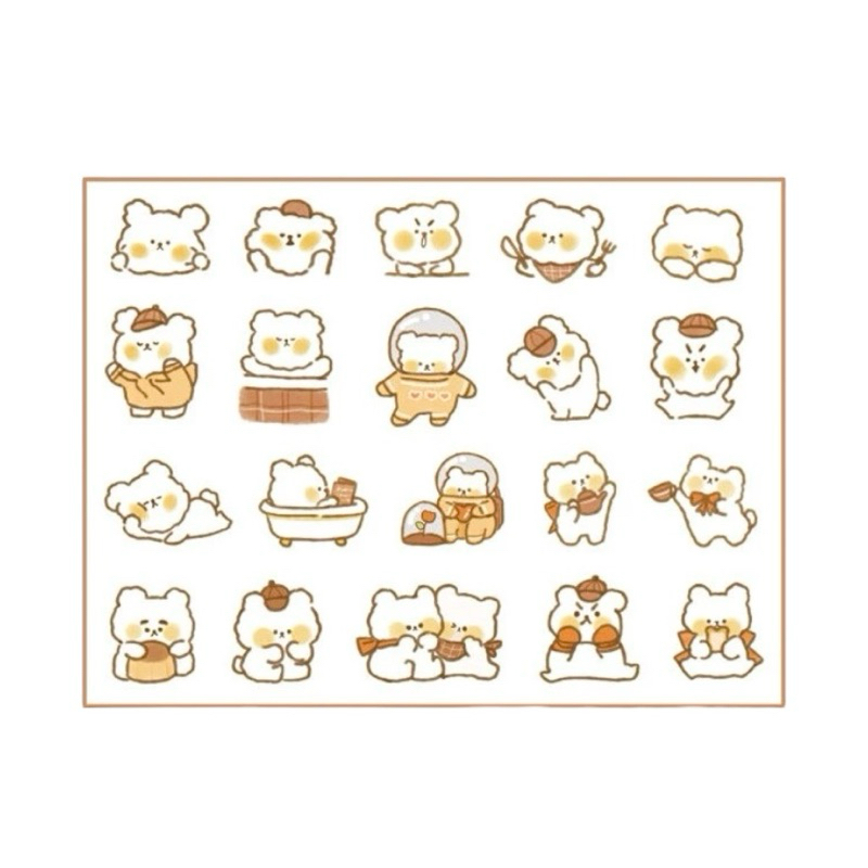 

10 pcs Stiker Beruang Lucu untuk Jurnaling DIY Bujo Bear Cute Sticker