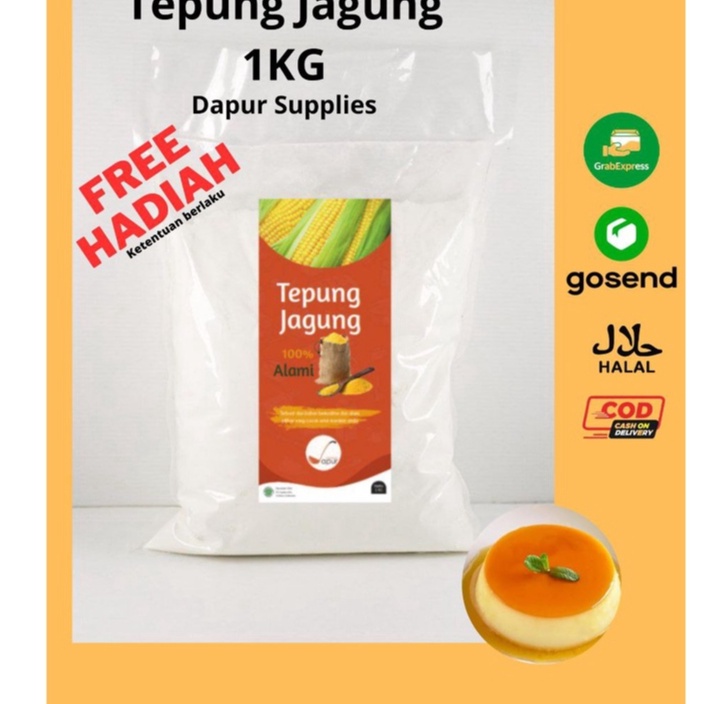

Swip up Tepung Maizena 1kg 1 Sari Pati Jagung Murni Asli Tepung Jagung Halal Dapur Supplies