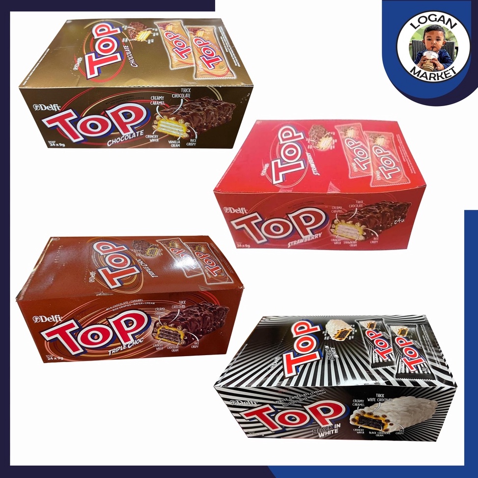 

NEW Delfi Top Wafer 1 Box Isi 24 Pcs Sachet 24Pcs Coklat