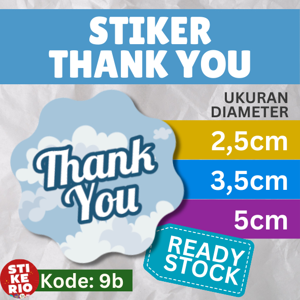 

Stiker Thank You | Stiker Label Terima Kasih | uk. 2,5cm 3,5cm 5cm -9b