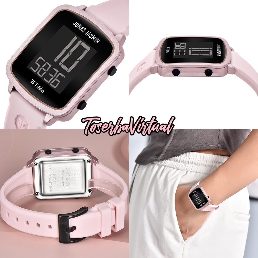 TERBARU - Jam Tangan Wanita Jonas Jasmin JJ 2260 Ori Arloji Digital tanggal jonas jasmine Rubber Str