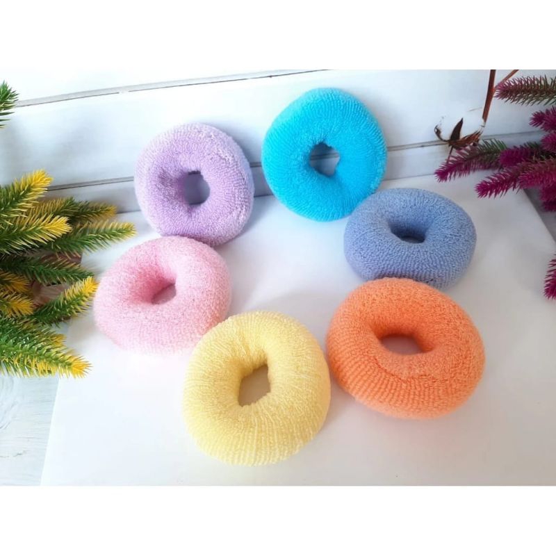 KUNCIRAN RAMBUT DONAT JUMBO / KUNCIRAN DONAT JUMBO WARNA WARNI / IKAT RAMBUT BESAR JUMBO