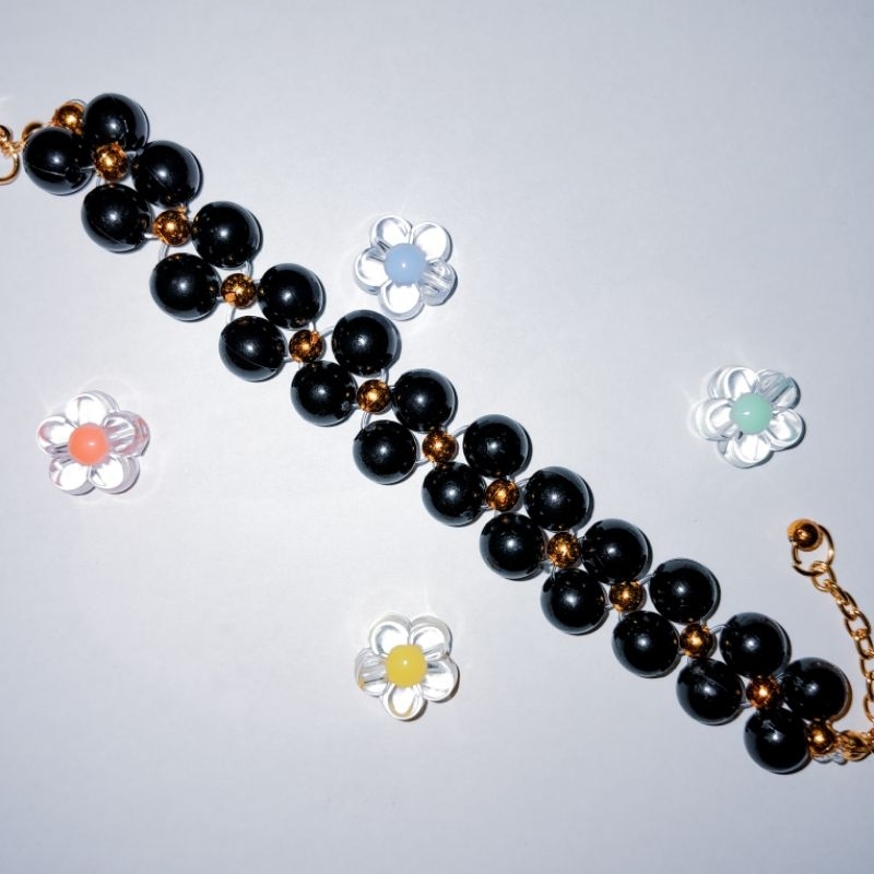 Gelang manik mutiara hitam | Gelang manik mutiara | Gelang manik | Beads bracelet | Gelang manik kor