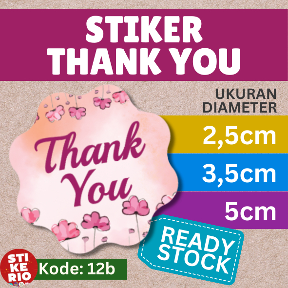 

Stiker Thank You | Stiker Label Terima Kasih | uk. 2,5cm 3,5cm 5cm -12b