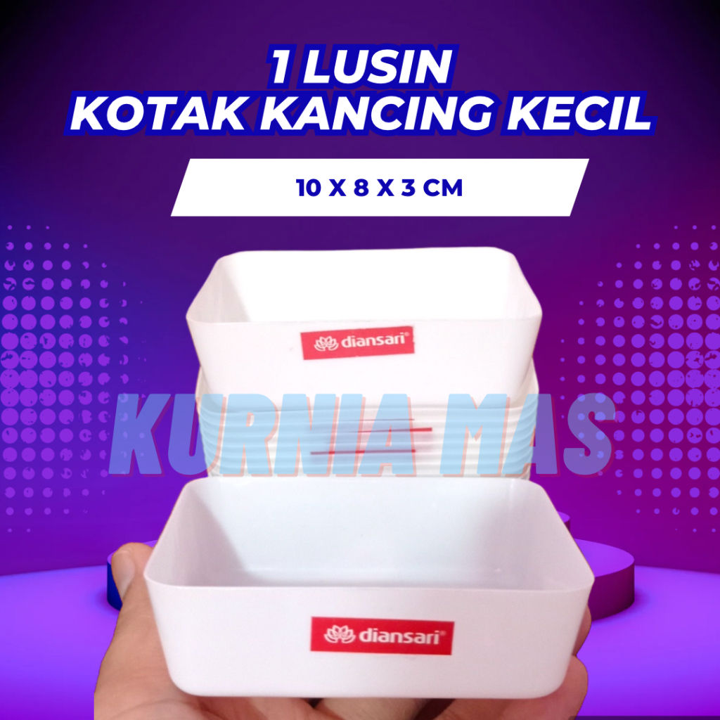 12 Pcs Kotak Kancing Kecil Diansari Kotak Aksesoris Wadah Baut Kotak Display Etalase