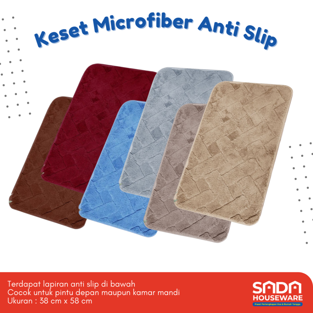Keset Microfiber / Keset anti selip microfiber / keset bulu microfiber anti licin